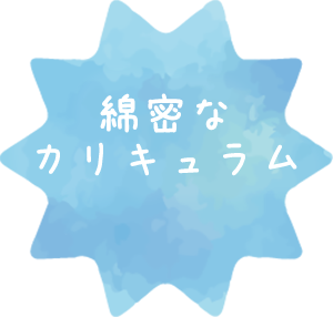 綿密なカリキュラム